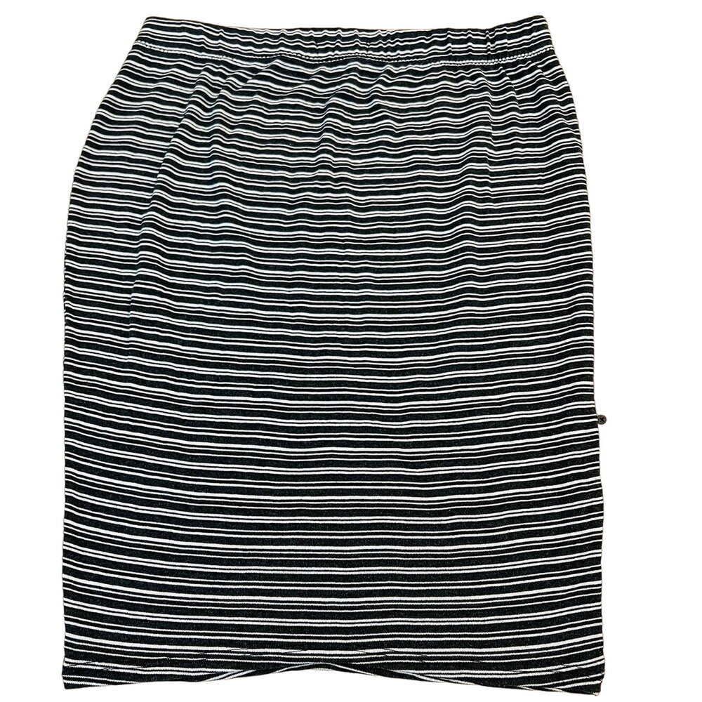 Rebdolls Black White Striped Pencil Skirt‎ Bodycon Stretch Pull On Women’s 1X